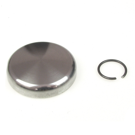 Left cover cap (no cutout), aluminum + snap ring for AWO Touren suspension