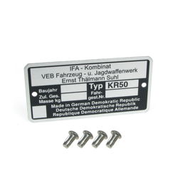 Płytka z 4 gwoździami karbowanymi do Simson KR50 Schwalbe