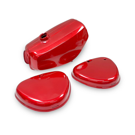 Tank + side cover (without swirl logo) set for Simson S50 S51 S70 - red candy