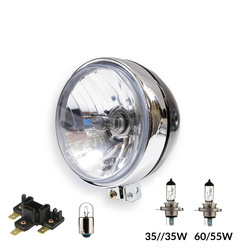 H4 60/55W Round Headlight Clear Lens Old-Style for Simson S50/S51