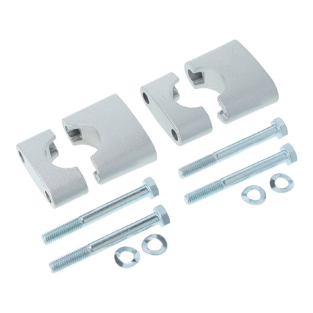 Handlebar Support Set for Simson S50 S51 S53N S70 - Matte Silver