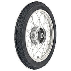 Komplettrad für Simson KR51/1, KR51/2, S50, S51 - Edelstahlfelge, vormontiert