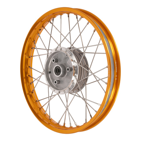 Speichenrad 1,5 x 16'' für Simson S50 S51 KR51 Schwalbe — Orange eloxiert