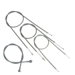 4-piece grey Bowden cables & speedometer cable set for MZ RT125/1 RT125/2