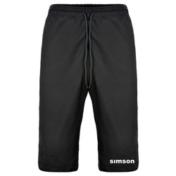 3/4 Sweatpants for SIMSON Motorcycle Riders — Black, Size M