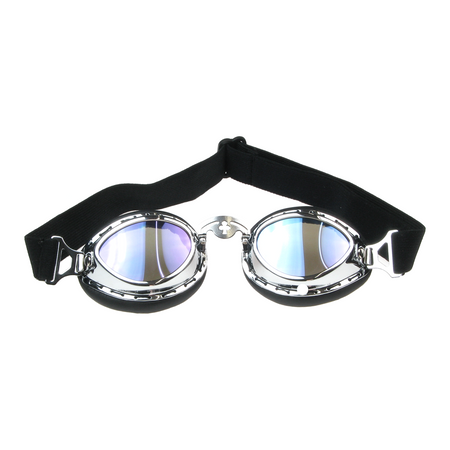 Motorcycle goggles blue tinted pilot goggles for e.g. MZ ES TS BK RT ETZ Simson NSU