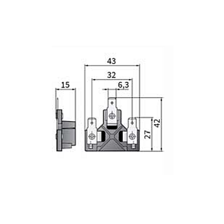 Lamp socket plug socket for headlights H4 Bilux for MZ ETZ, TS, Simson