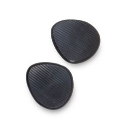 Pair Rubber Tank Knee Pads for MZ TS 250/1 - Black