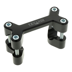 CNC handlebar clamp for Simson S50 S51 S70 — Dogbone aluminum - black