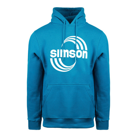 Hoodie mit Känguru-Taschen, Farbe: petrol, Größe: XXL - Motiv: SIMSON Cross