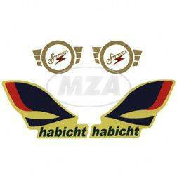 Simson SR4-4 Habicht 2x Tank + 2x Frame Decal Set