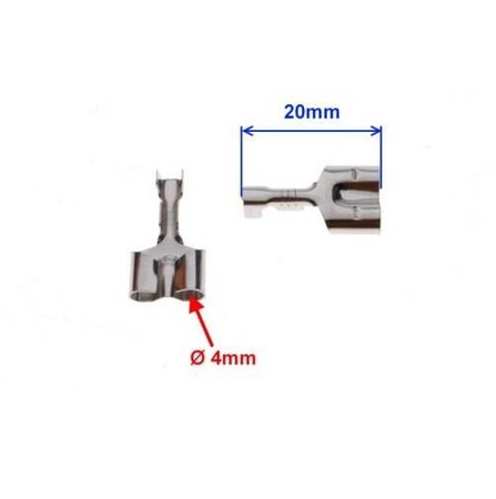 100x Rundsteckhülse doppelt Hülse Kabelschuh Steckverbinder Rundstecker 4mm