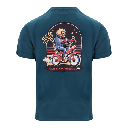 T-Shirt, Farbe: blau, Größe: M - Motiv: SIMSON Fahrer Comic