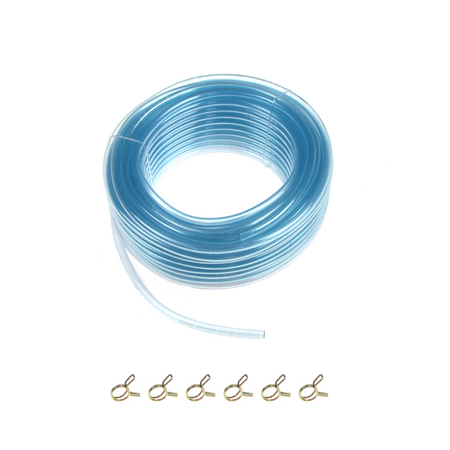 10m Fuel Hose 6x8.6mm +6 Clamps for Moped/Motorcycle/Simson MZ