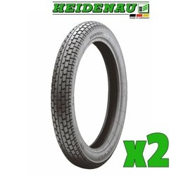 2x Heidenau 3.25x18 K34 M/C 52S Sport Motorcycle Tires - AWO/MZ Classic
