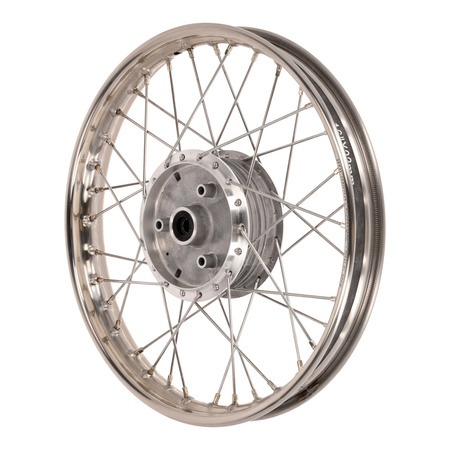 1.50x16 inch Spoked Wheel - Stainless Steel for SIMSON: DUO, KR51/1,2, S50-S83, SR4