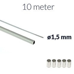 10m 1.5mm Inner Cable + 10m Grey Bowden Housing + 5 End Caps Motorbike/Moped