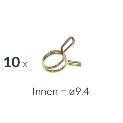 10x Zacisk węża benzynowego ø9.4mm do Simson MZ NSU DKW Hercules Zündapp