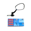 Chrome Right Kidney-Shaped Plug Mirror for Simson SR2, MZ RT/ES/TS250 BK