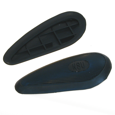 Pair Knee Pads Motorcycle Tank Protector Rubber for NSU MAX - Black