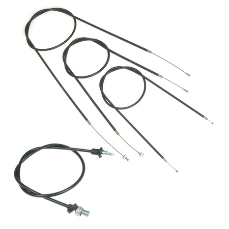 AWO Sport 4-piece Speedo & Bowden Cable Kit – Black (no adjuster)
