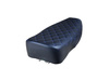 Seat for Simson S51 S50 S70 Enduro – black, quilted with blue stitching