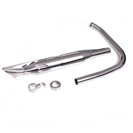EMW R35 Fishtail Chrome Exhaust with Rolled Edges