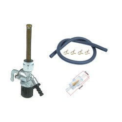 Title: Fuel Tap Kit + Filter & Hose for Simson S51, AWO, MZ, ETZ, TS

Description: Fuel petcock kit with filter & hose for Simson, MZ, ETZ, classic bikes