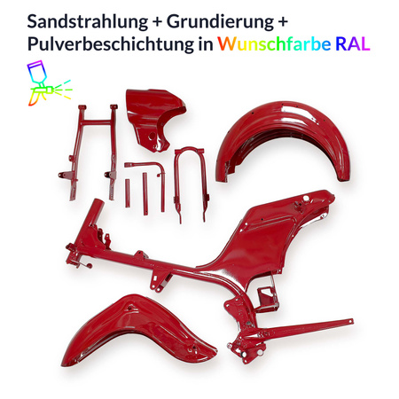 Powder Coating Service for Simson SR4/Spatz/Star Frame Parts (RAL)