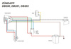 Cable harness for Zündapp DB200, DB201, DB202 (with colored circuit diagram)