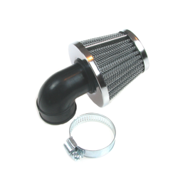 Tuning air filter for Simson moped/mofa - chrome 90°, Ø32mm