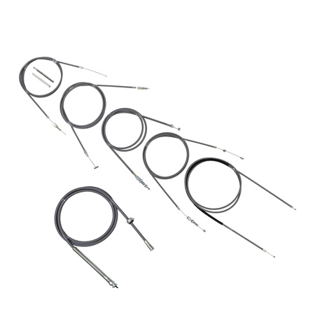Bowden cable kit & speedometer cable for NSU/Lambretta 125-150, gray