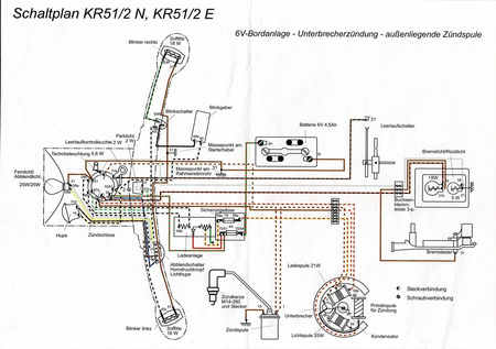 Simson KR51/KR51/2 SR4-2/3/4 Wiring Harness + Diagram