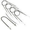 Bowden cable set suitable for IZ 49 with speedometer cable (6 pieces)