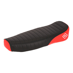 Seat for Simson S50, S51, S70 — Black/Red with logo and lettering, Enduro