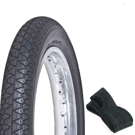 Tire Vee Rubber 3.50x10 59J road profile 054 for scooter VESPA PX80 + tube