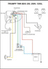 Wiring Harness for TRIUMPH TWN BDG 250/250H/125SL w/ Color Diagram
