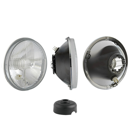 Headlight H4 E-mark + sealing cap for Kamaz, Ikarus, Robur