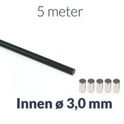 5m Bowden Cable Housing Ø3mm +5 End Caps - Moped/Motorcycle Brake & Clutch