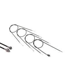 Bowden Cable Kit & Speedo Cable for MZ ES 175/2 250/2 (5pc) - Black