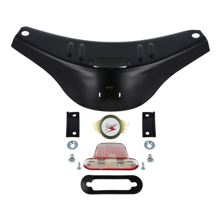 Metal handlebar cowl incl parking light for Simson Schwalbe KR51 gold