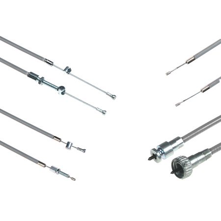 Bowden Cable Set + Speedometer Cable for NSU Fox 2T/4T - Grey