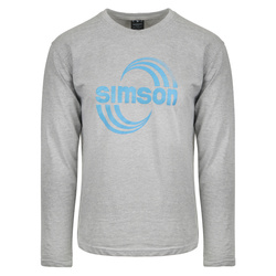 Longsleeve for SIMSON Models - Gray, Retro Design, Size XS