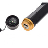Tactical flashlight with solar charging function for motorcycle travelers and DIY enthusiasts