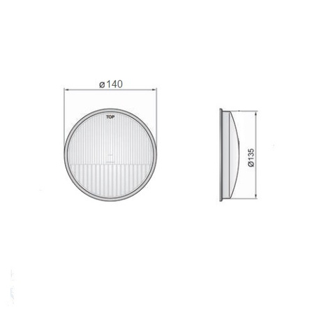 Headlight glass, lens (E-mark) for Simson S50 S51 KR51 SR50 SR80