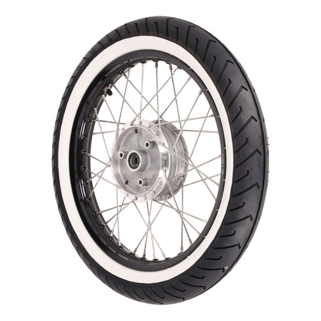 Front Wheel Alloy Rim Stainless Spokes Whitewall Tire for Simson S51/KR51