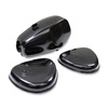 Tank Buffalo tank + side cover (with swirl logo) set for Simson S50 S51 - black