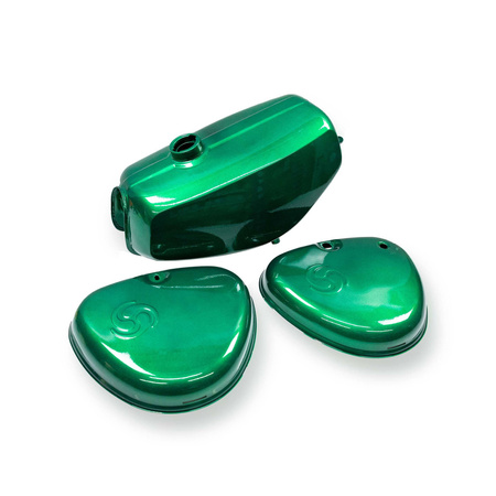 Tank set (with logo) for Simson S51 S50 S70 green candy