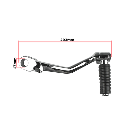 Dźwignia kickstartera pasująca do MZ ETZ 250 251 301 TS250/1 - chrom w zestawie. Guma