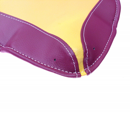 Motorcycle Seat Cover for Simson SR2/SR2E - Yellow/Bordeaux (1st Quality)